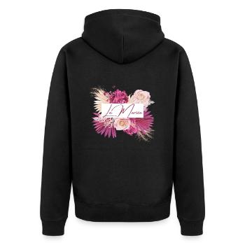La mariée floral - Veste à capuche bio Premium Unisexe - noir - Dos - Nico (187cm)