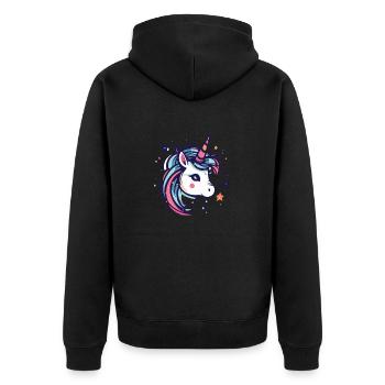 Licorne - Veste à capuche bio Premium Unisexe - noir - Dos - Nico (187cm)