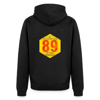 Vignette automobile 1989 pour automobile française - Veste à capuche bio Premium Unisexe - noir - Dos - Nico (187cm)