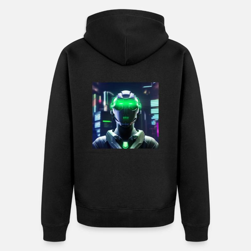 Cyberpunk Space Soldier - Veste à capuche bio Premium Unisexe - noir
