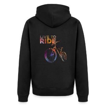 Vivre pour rouler - Veste à capuche bio Premium Unisexe - noir - Dos - Nico (187cm)