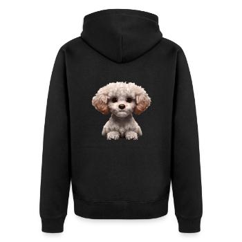 Puppy Poodle Dog Love Poodle Puppy Dog Owner - Unisex Premium Organic Zip Hoodie - black - Back - Nico (187cm)