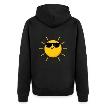 Sun glasses - Unisex Premium Organic Zip Hoodie - black - Back - Nico (187cm)