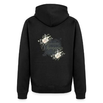 Demoiselle d’honneur floral - Veste à capuche bio Premium Unisexe - noir - Dos - Nico (187cm)