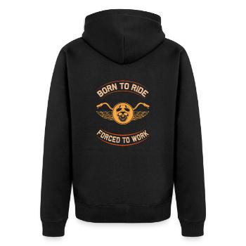 Born To Ride Skull Wings Conception de moto - Veste à capuche bio Premium Unisexe - noir - Dos - Nico (187cm)