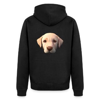 Labrador propriétaire chiot Labrador Retriever - Veste à capuche bio Premium Unisexe - noir - Dos - Nico (187cm)