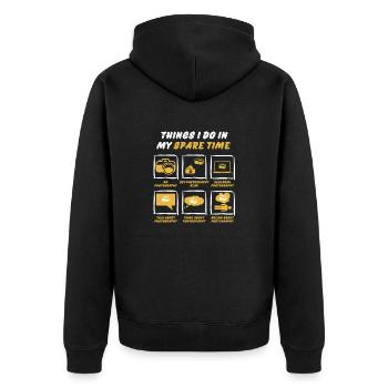 PHOTOGRAPHY IN SPARE TIME - Unisex Premium Organic Zip Hoodie - black - Back - Nico (187cm)