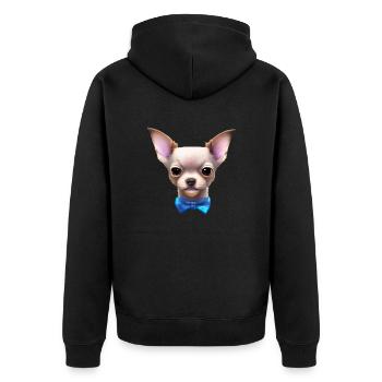 Chiens Chihuahua Chien Chihuahua Chihuahua Puppy Dog Propriétaires - Veste à capuche bio Premium Unisexe - noir - Dos - Nico (187cm)