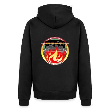 Maître de feu - Veste à capuche bio Premium Unisexe - noir - Dos - Nico (187cm)