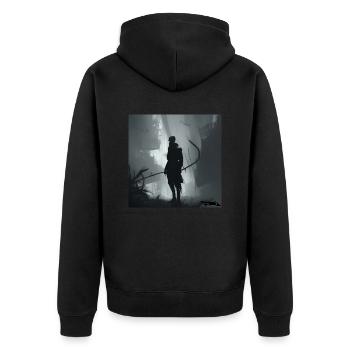 Le côté obscur du monde moderne 1 - Veste à capuche bio Premium Unisexe - noir - Dos - Nico (187cm)