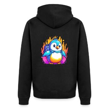 Pingouin en mouvement - Veste à capuche bio Premium Unisexe - noir - Dos - Nico (187cm)