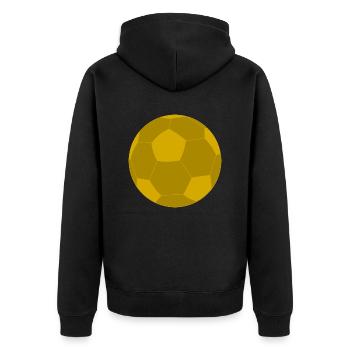Ballon de foot en or - Veste à capuche bio Premium Unisexe - noir - Dos - Nico (187cm)