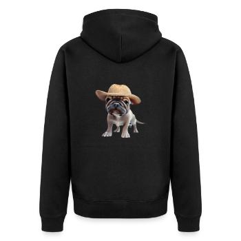 Chiens Dog Propriétaire Bulldog Dog Propriétaire de chien - Veste à capuche bio Premium Unisexe - noir - Dos - Nico (187cm)