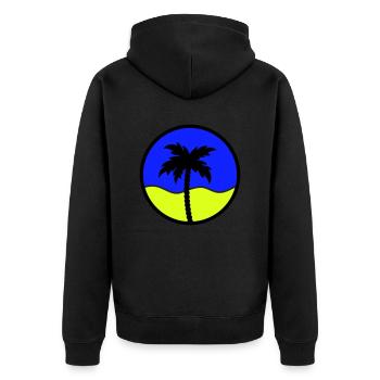 palmier - Veste à capuche bio Premium Unisexe - noir - Dos - Nico (187cm)