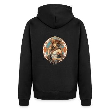 Beauty no Machina 1 - Veste à capuche bio Premium Unisexe - noir - Dos - Nico (187cm)