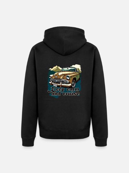 Keep calm and Cruise - Unisex Premium Organic Zip Hoodie - black