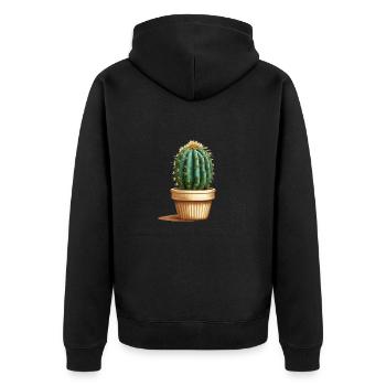 Cactus en pot - Veste à capuche bio Premium Unisexe - noir - Dos - Nico (187cm)