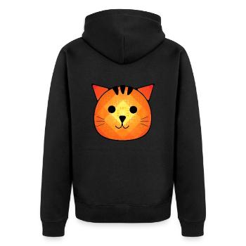 Le petit chat Otto - Veste à capuche bio Premium Unisexe - noir - Dos - Nico (187cm)