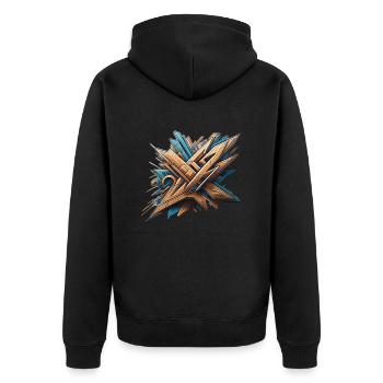 Conception de graffitis fous cool - Veste à capuche bio Premium Unisexe - noir - Dos - Nico (187cm)