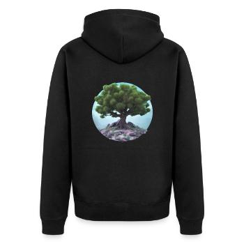 Arbre de Vie Méditation Yoga Arbre de Vie - Veste à capuche bio Premium Unisexe - noir - Dos - Nico (187cm)
