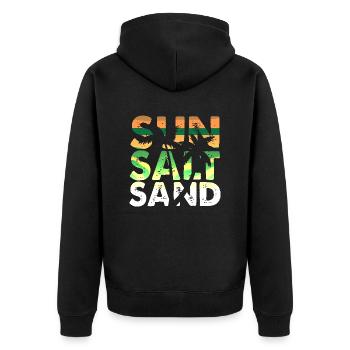 Sommer surfen kroatien strand paradies hrvatska party - Unisex Premium Bio Zip Hoodie - Schwarz - Hinten - Nico (187cm)