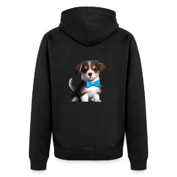 Propriétaire de chien chiot berger australien - Veste à capuche bio Premium Unisexe - noir - Dos - Nico (187cm)