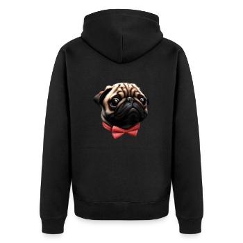 Propriétaires de chiens Bulldog Chiens Propriétaires de chiens - Veste à capuche bio Premium Unisexe - noir - Dos - Nico (187cm)