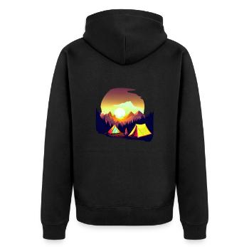 Camping Caravan Tentes Camping-car Camp Cadeau - Veste à capuche bio Premium Unisexe - noir - Dos - Nico (187cm)