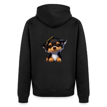 Bachelor Australian Shepherd University Studies - Veste à capuche bio Premium Unisexe - noir - Dos - Nico (187cm)