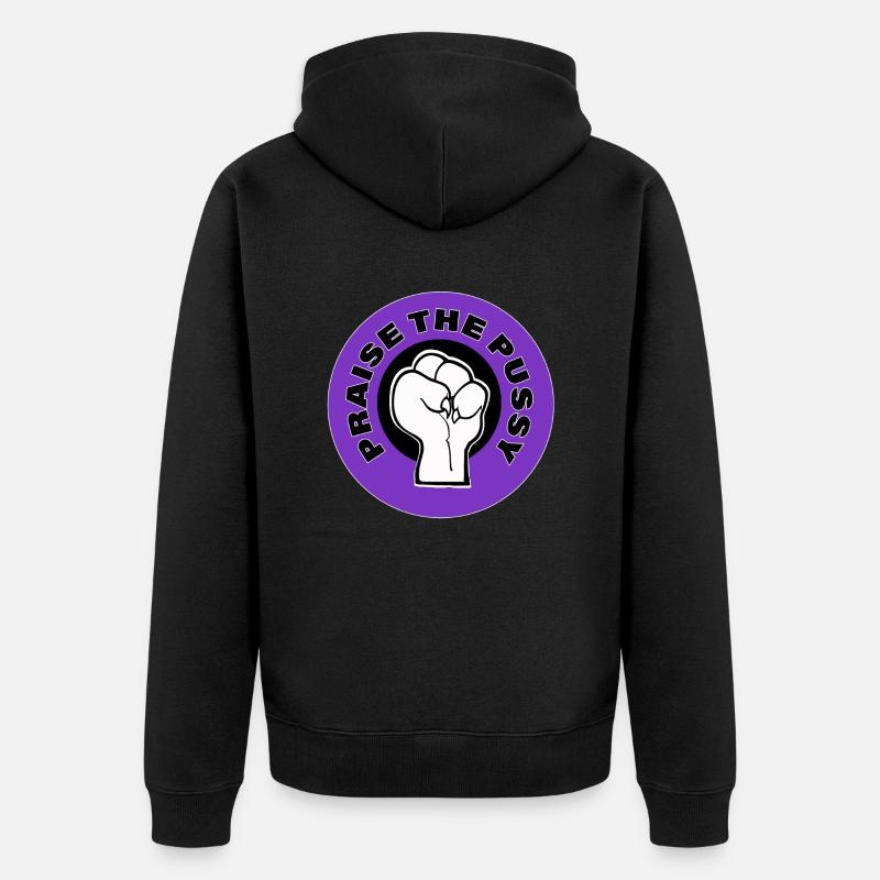 Louez le pu§§y violet - Veste à capuche bio Premium Unisexe - noir