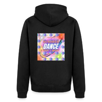 Summer dance - Unisex Premium Bio Zip Hoodie - Schwarz - Hinten - Nico (187cm)