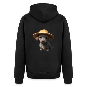 Dog Love Poodle Dog Owner Poodle Puppy Dog Puppy - Unisex Premium Organic Zip Hoodie - black - Back - Nico (187cm)