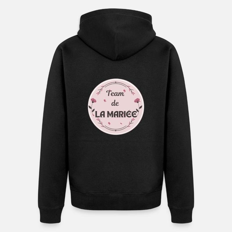 team de la Mariée - Veste à capuche bio Premium Unisexe - noir
