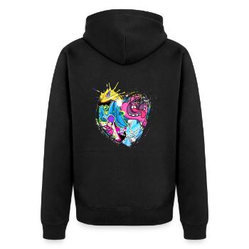 Graffiti style Splash hip hop couleurs peintre couleur - Veste à capuche bio Premium Unisexe - noir - Dos - Nico (187cm)