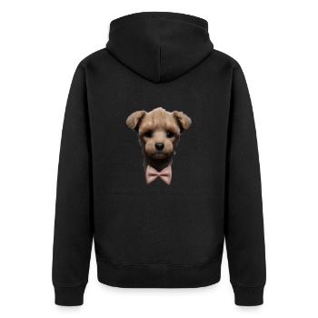 Caniche Chien Propriétaire Chien Chiot Chien Amour Caniche Chiot - Veste à capuche bio Premium Unisexe - noir - Dos - Nico (187cm)