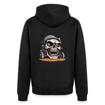 Moissonneuse agressive et vorace - Veste à capuche bio Premium Unisexe - noir - Dos - Nico (187cm)