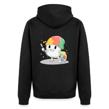 Icko le peintre - Veste à capuche bio Premium Unisexe - noir - Dos - Nico (187cm)