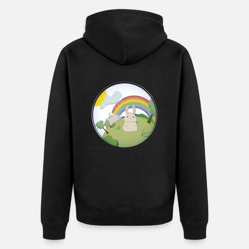 Le Lapin - Veste à capuche bio Premium Unisexe - noir