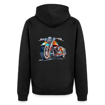 Avec le tricycle, profitez de la nature - Veste à capuche bio Premium Unisexe - noir - Dos - Nico (187cm)