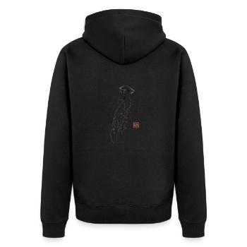 Medusa - Unisex Premium Organic Zip Hoodie - black - Back - Nico (187cm)