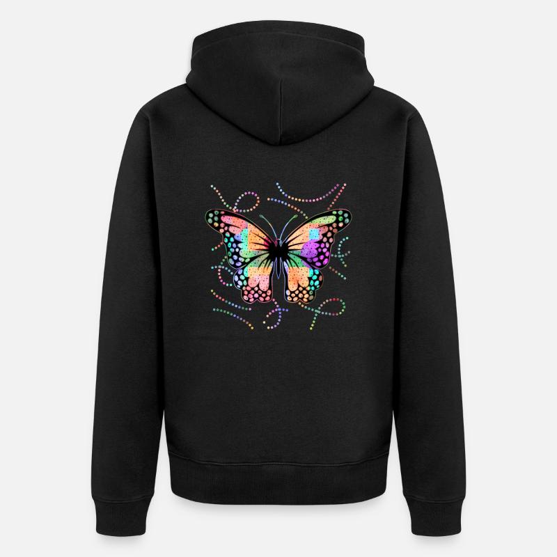 Papillon - Veste à capuche bio Premium Unisexe - noir