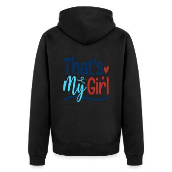 That´s My Girl - Unisex Premium Bio Zip Hoodie - Schwarz - Hinten - Nico (187cm)