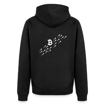 Crypto Bitcoin Trading - Veste à capuche bio Premium Unisexe - noir - Dos - Nico (187cm)