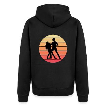 Danse Musique de danse - Veste à capuche bio Premium Unisexe - noir - Dos - Nico (187cm)