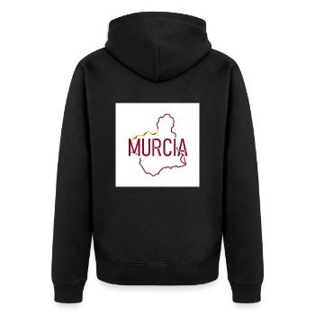 Map of the Region of Murcia - Unisex Premium Organic Zip Hoodie - black - Back - Nico (187cm)