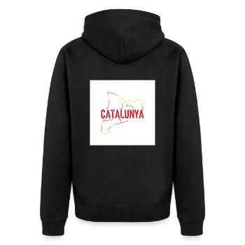 Carte de la Catalogne - Veste à capuche bio Premium Unisexe - noir - Dos - Nico (187cm)