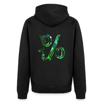 Internet email www drôle de mème grunge tech leters - Veste à capuche bio Premium Unisexe - noir - Dos - Nico (187cm)