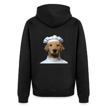 Golden Retriever Cooking Puppy Restaurateur Chiens - Veste à capuche bio Premium Unisexe - noir - Dos - Nico (187cm)