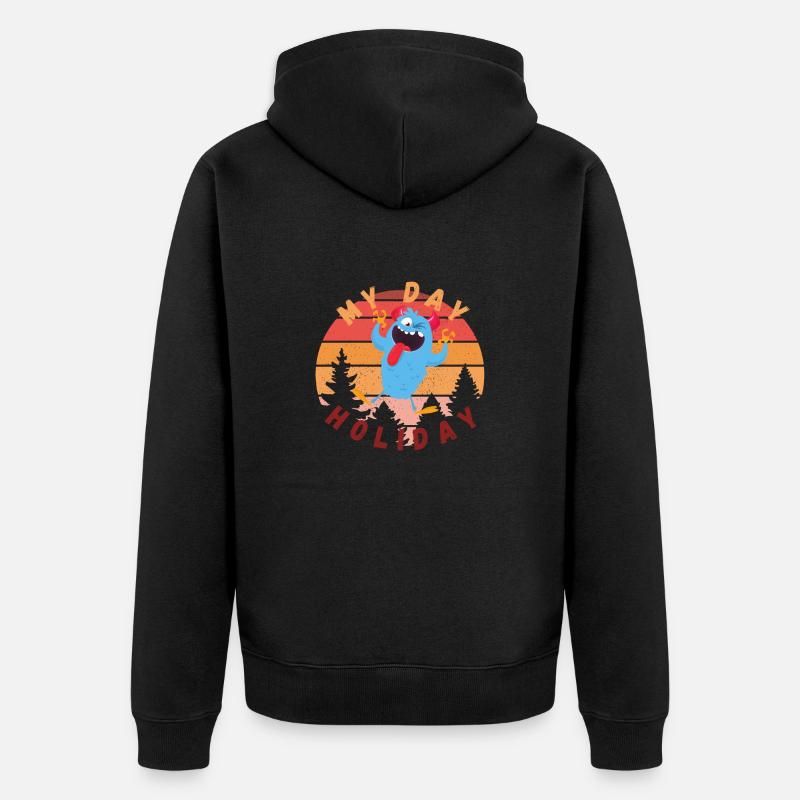 Mon jour de vacances - Veste à capuche bio Premium Unisexe - noir