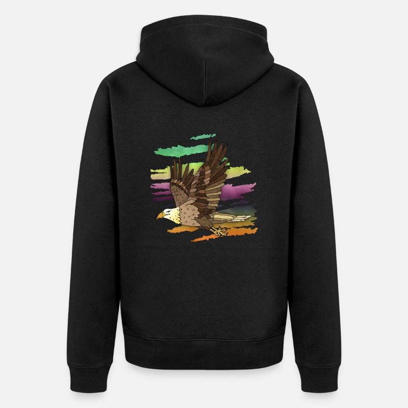 Oiseau - Veste à capuche bio Premium Unisexe - noir